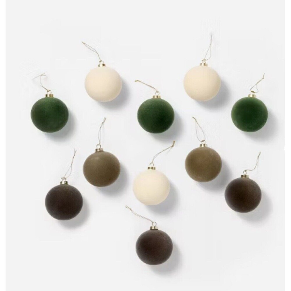 Set of 11 Velvet Decorative Ornaments - Threshold designed with Studio McGee